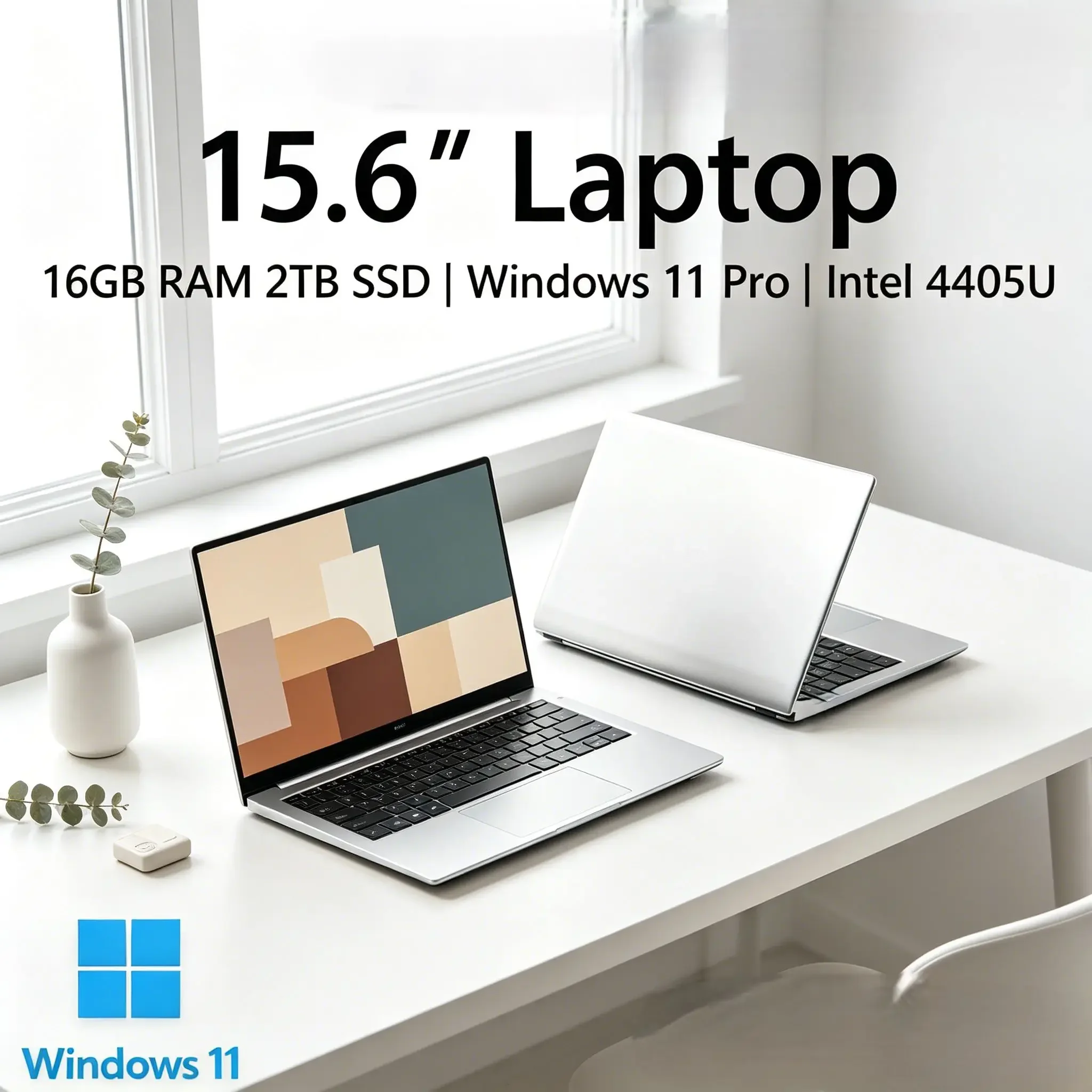 15.6" Ultra‑Slim Portable Laptop, Intel Celeron 4405U Processor, Windows 11 Pro, 16GB RAM, 2TB SSD, 1080P Ideal for Light Office
15.6" Ultra‑Slim Portable Laptop, Intel Celeron 4405U Processor, Windows 11 Pro, 16GB RAM, 2TB SSD, 1080P Ideal for Light Office