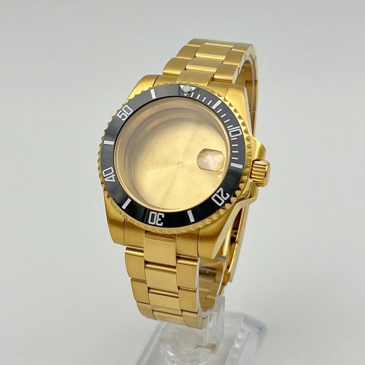 Full gold NH35 case stainless steel strap sapphire glass 10atm waterproof watch accessories for SUB NH34/NH35/NH36 movement
Full gold NH35 case stainless steel strap sapphire glass 10atm waterproof watch accessories for SUB NH34/NH35/NH36 movement
