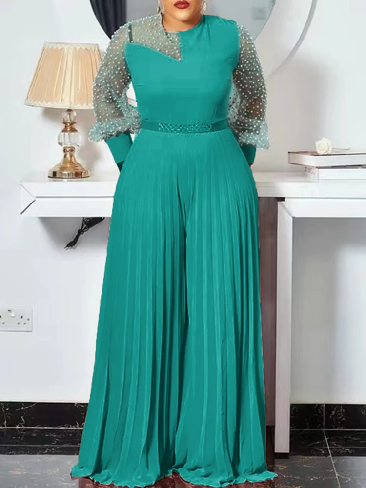 Plus Size 2024 Women's Jumpsuit Long Sleeved Slim Fit Pleated Jumpsuit Elegant One-piece Women's Clothing Sexy Clothes Summer
Plus Size 2024 Women's Jumpsuit Long Sleeved Slim Fit Pleated Jumpsuit Elegant One-piece Women's Clothing Sexy Clothes Summer