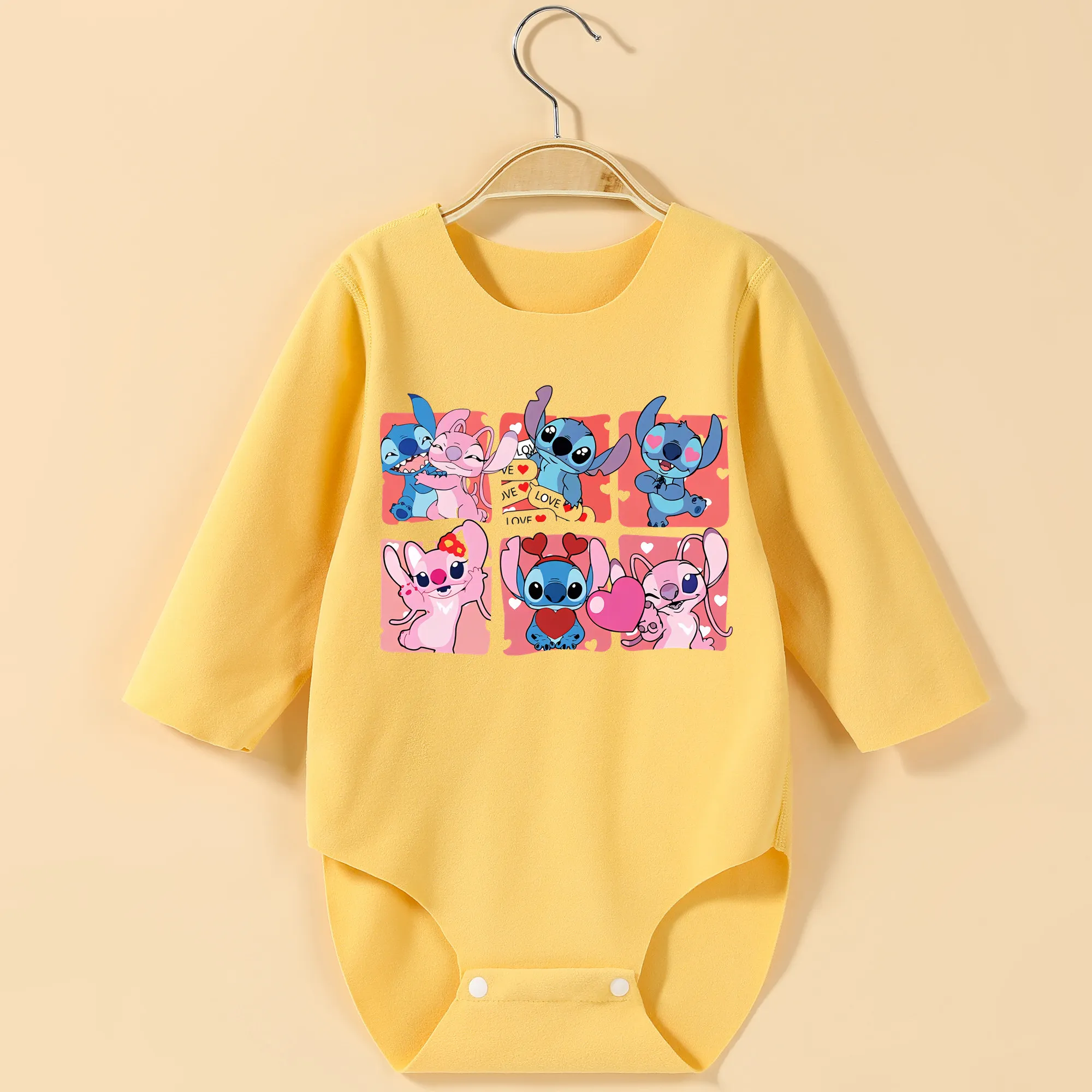 Детское боди Hello Lovely Stitch с длинными рукавами, комбинезон с изысканным принтом для высоты 60-90 см, удобный комбинезон для малышей
Детское боди Hello Lovely Stitch с длинными рукавами, комбинезон с изысканным принтом для высоты 60-90 см, удобный комбинезон для малышей