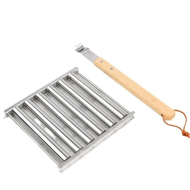Non-stick Camping Barbecue Tools, Stainless Steel Roller Grill with Long Wooden Handle, Perfect for Hot Dog, Roller Rack "(156 c
Non-stick Camping Barbecue Tools, Stainless Steel Roller Grill with Long Wooden Handle, Perfect for Hot Dog, Roller Rack "(156 c