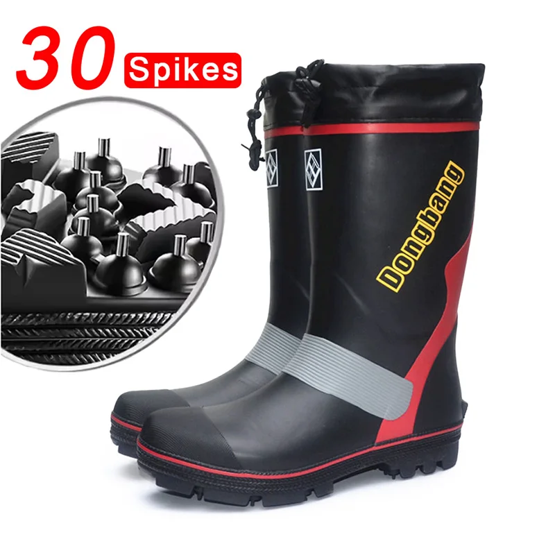 Fishing Boots, Anti-slip Waterproof Spike Sole Rubber Rock Fishing Shoes, High Rain Boots, Toe Protection Hunting Fishing Shoes
Fishing Boots, Anti-slip Waterproof Spike Sole Rubber Rock Fishing Shoes, High Rain Boots, Toe Protection Hunting Fishing Shoes