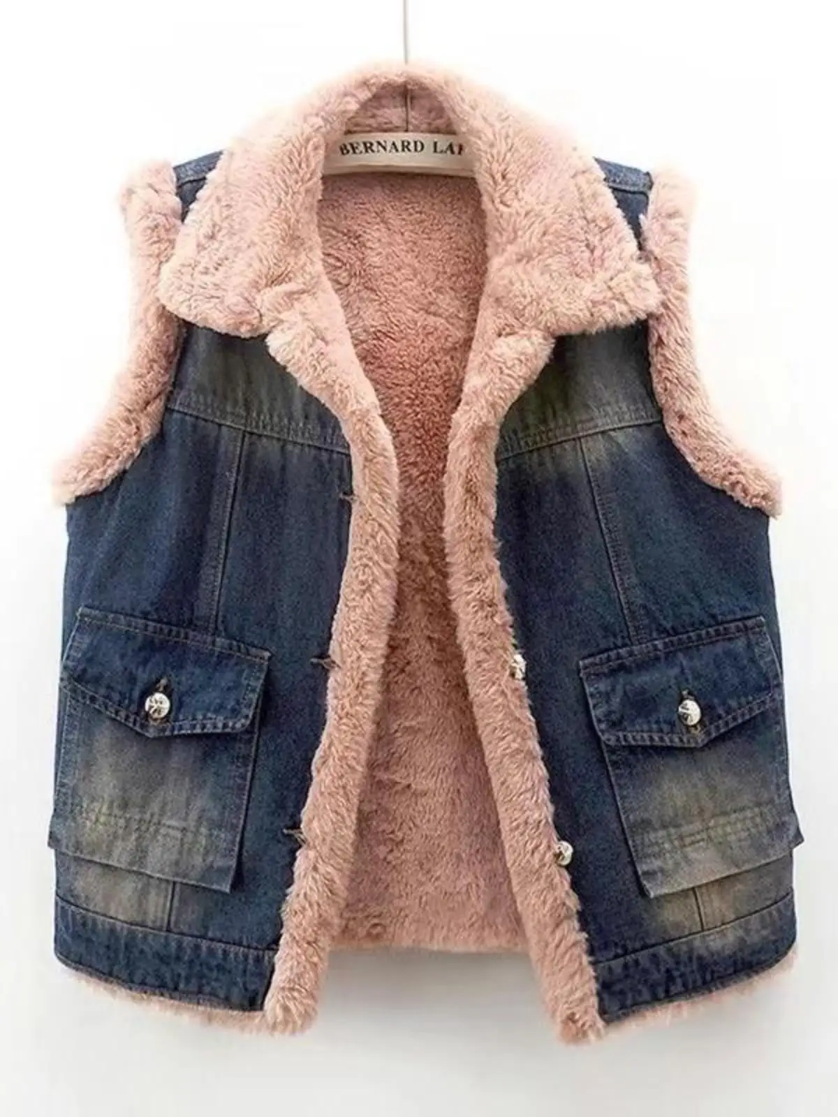 Unique Fashionable Thickened Denim Vest Women's Cotton Jacket Shoulder Open Design High Short Style Commute Simple
Unique Fashionable Thickened Denim Vest Women's Cotton Jacket Shoulder Open Design High Short Style Commute Simple