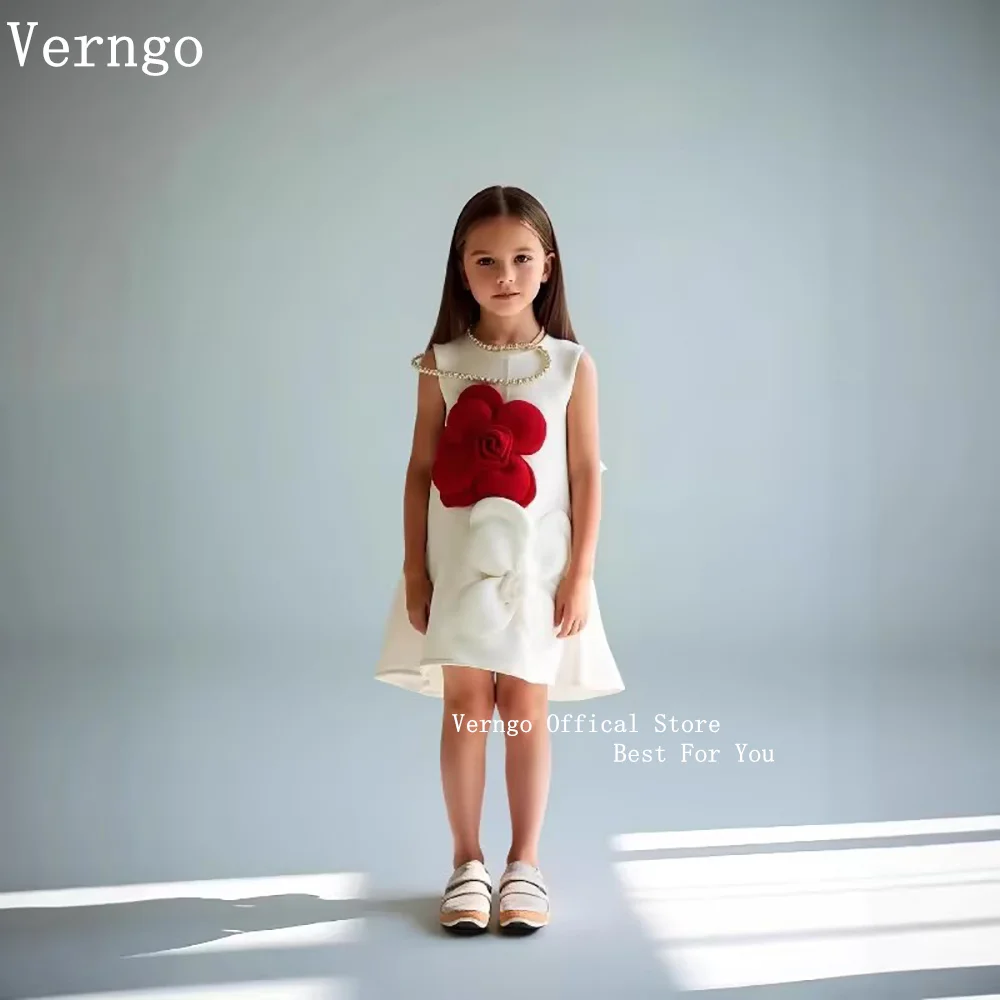 Verngo lvory/Black Crepe Mini Girl Flowers Dress A Line Princess Birthday Party Dresses Elegant Short Kid Prom Gown Customized
Verngo lvory/Black Crepe Mini Girl Flowers Dress A Line Princess Birthday Party Dresses Elegant Short Kid Prom Gown Customized