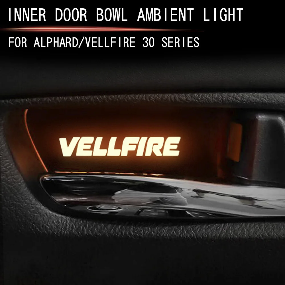For Toyota Alphard VELLFIRE 30 2016-2022 door bowl light Front inner door bowl LED color light with light inner door bowl
For Toyota Alphard VELLFIRE 30 2016-2022 door bowl light Front inner door bowl LED color light with light inner door bowl