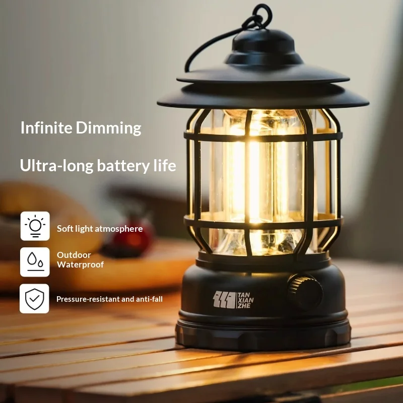 Tanxianzhe Camping Lantern Vintage Rechargeable Long Battery Life Warm Light Outdoor Atmosphere Tent Light For Hiking Adventure
Tanxianzhe Camping Lantern Vintage Rechargeable Long Battery Life Warm Light Outdoor Atmosphere Tent Light For Hiking Adventure