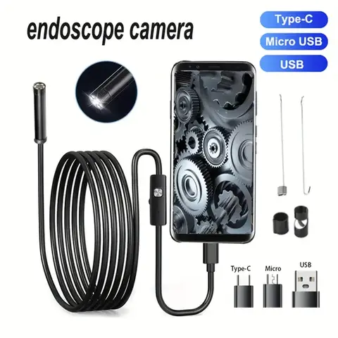 Mini HD Endoscoopcamera Waterdichte IP67 Industriële camera-endoscoop voor Android-telefooncamera, pijpinspectie, industrieel, automatisch