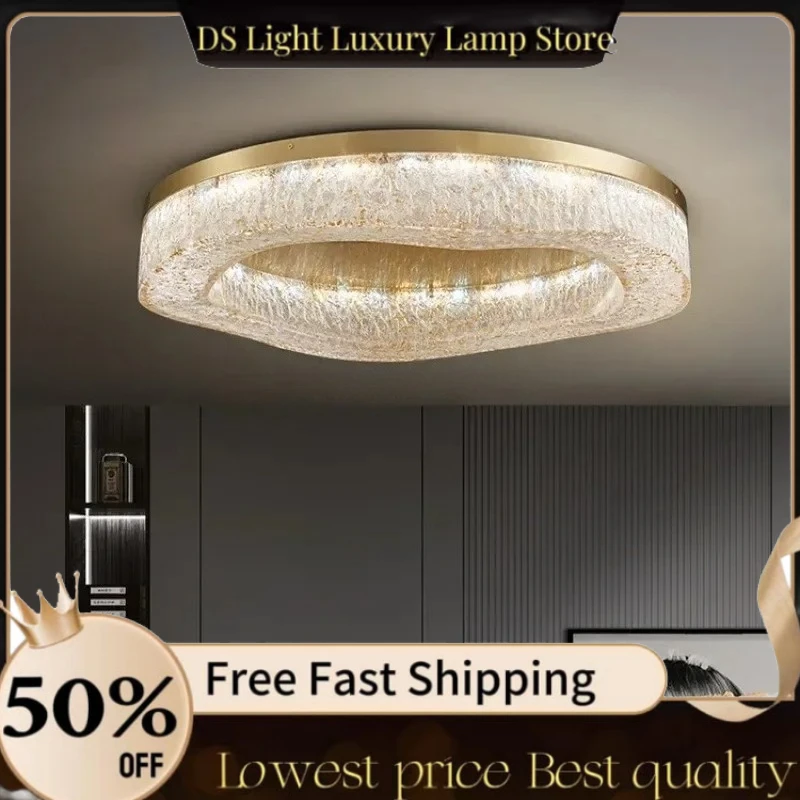 Modern Italian luxury living room crystal ceiling light, golden circular copper dining room home decoration lamp, LED decoration
Modern Italian luxury living room crystal ceiling light, golden circular copper dining room home decoration lamp, LED decoration