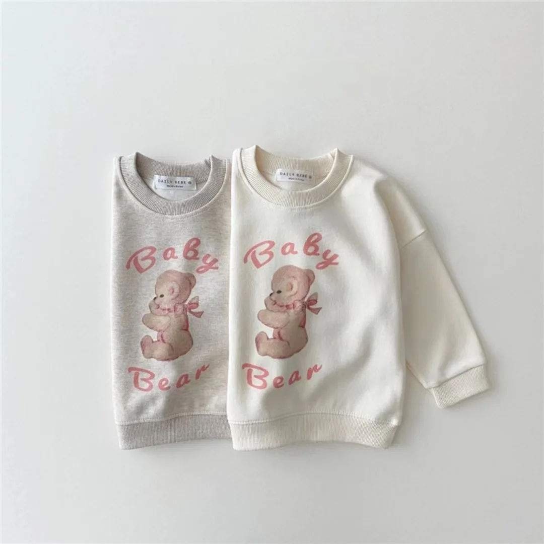 2025 Spring New Baby Girls Long Sleeve Sweatshirt Cute Cartoon Bear Print Infant Casual Loose Pullover Tops Cotton Kids Clothes
2025 Spring New Baby Girls Long Sleeve Sweatshirt Cute Cartoon Bear Print Infant Casual Loose Pullover Tops Cotton Kids Clothes
