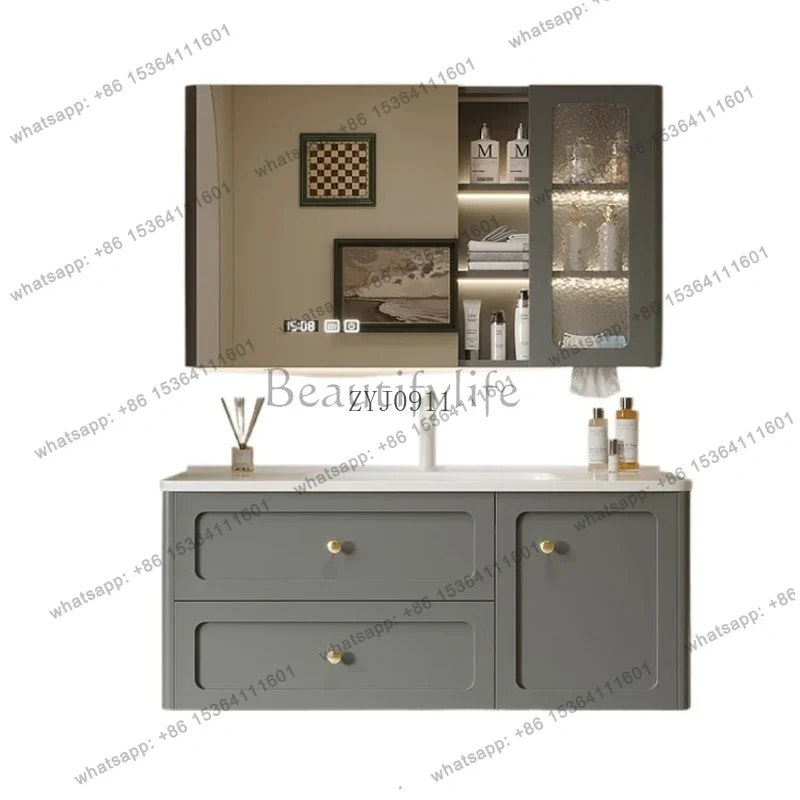 Light luxury rubber wood paint intelligent combination bathroom cabinet bathroom ceramic integrated basin
Light luxury rubber wood paint intelligent combination bathroom cabinet bathroom ceramic integrated basin