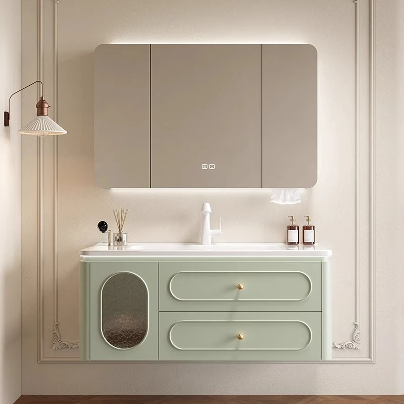 Oak paint bathroom cabinet combination ceramic integrated basin Wash table Face and hand Wash table Basin
Oak paint bathroom cabinet combination ceramic integrated basin Wash table Face and hand Wash table Basin