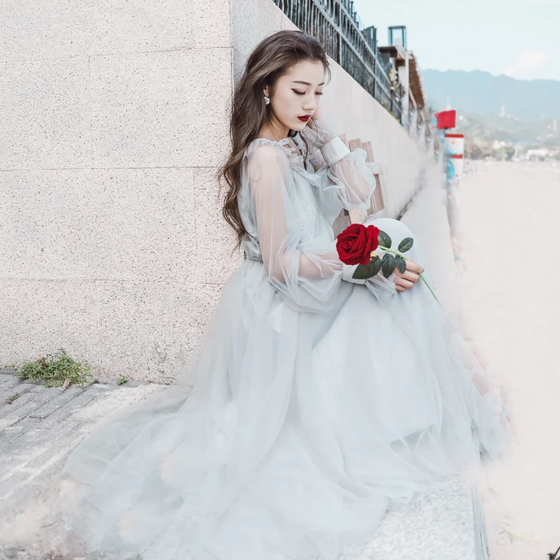 2022 New Mesh Dress Women Elegant Long Dress Grey/Blue Color High Quality Party Dresses Women Evening
2022 New Mesh Dress Women Elegant Long Dress Grey/Blue Color High Quality Party Dresses Women Evening