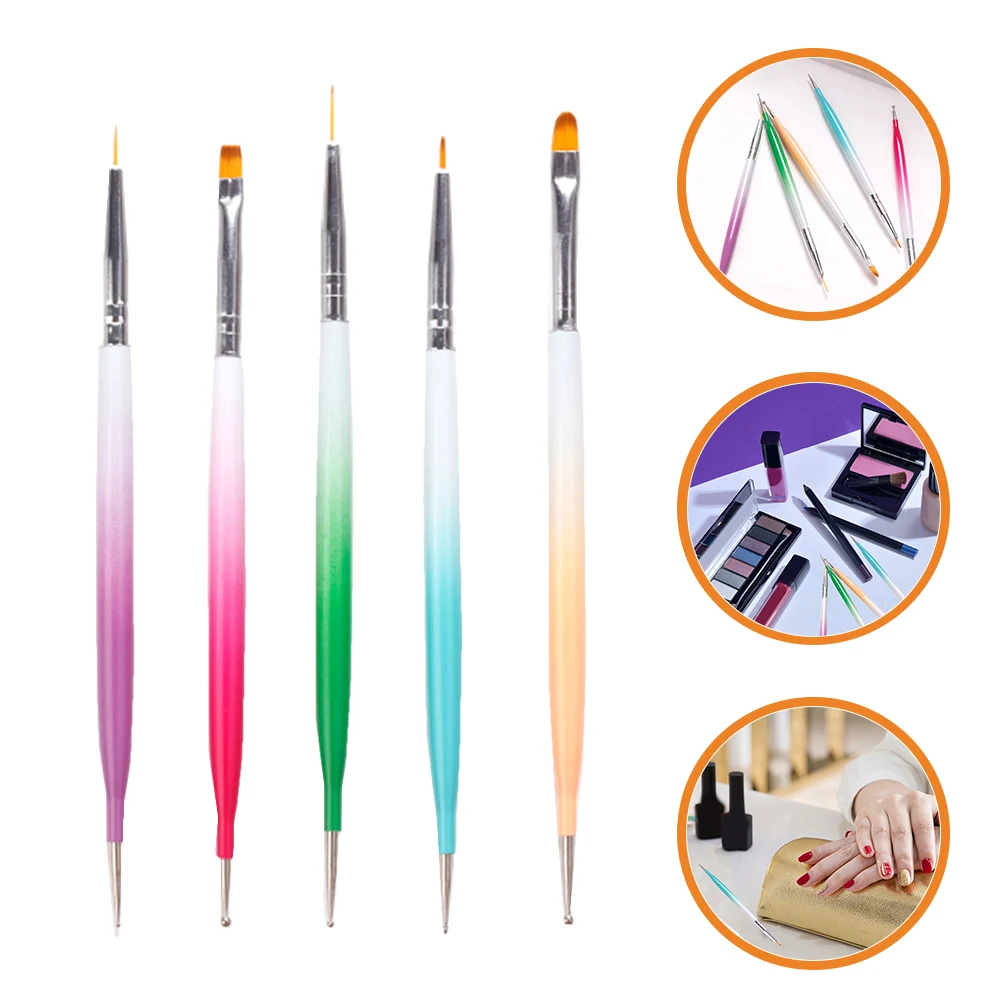 Double Head Nail Art Brush Pen ABS Aluminum Portable Nail Brushes Dotting Tools Easy to Use for Home Salon DIY Designs
Double Head Nail Art Brush Pen ABS Aluminum Portable Nail Brushes Dotting Tools Easy to Use for Home Salon DIY Designs