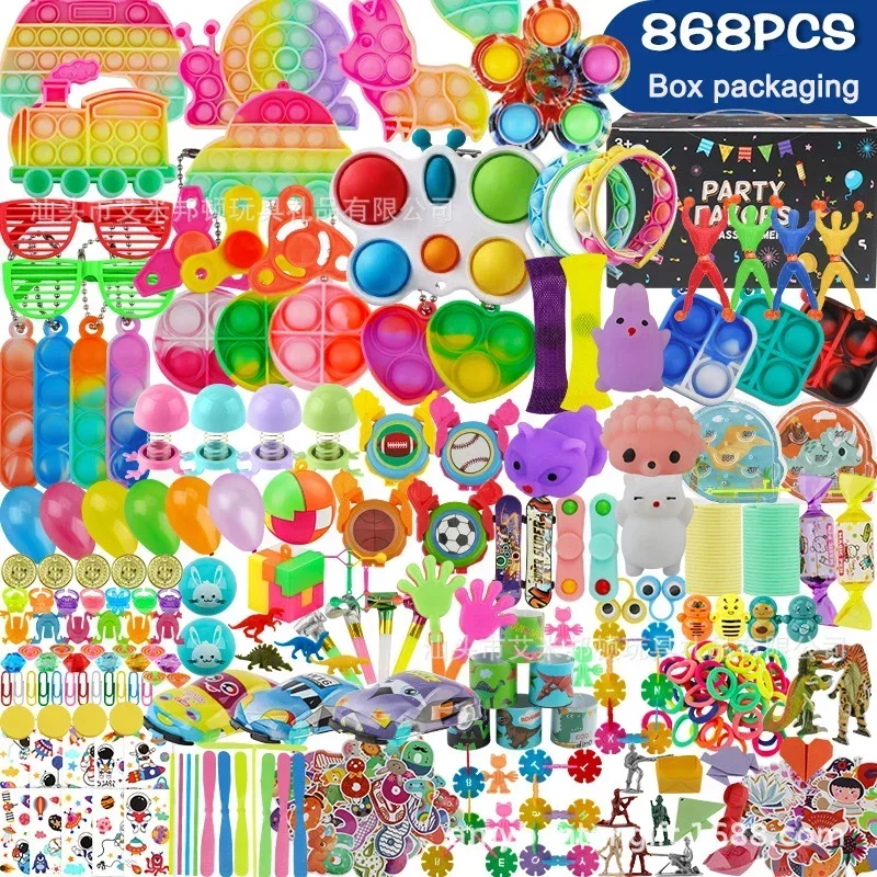 868Pcs Kids Party Favors Toys Fun Push Bubble Fidget Sensory Toy Assortment Giveaway Pinata Filler Bulk Toys Kids Birthday Gifts
868Pcs Kids Party Favors Toys Fun Push Bubble Fidget Sensory Toy Assortment Giveaway Pinata Filler Bulk Toys Kids Birthday Gifts