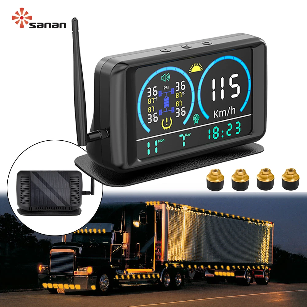 8Bar Solar TPMS Truck Car Tyre Pressure Monitor 4 External Sensors Tire Pressure Monitoring System Intelligent Warning Fuel Save
8Bar Solar TPMS Truck Car Tyre Pressure Monitor 4 External Sensors Tire Pressure Monitoring System Intelligent Warning Fuel Save