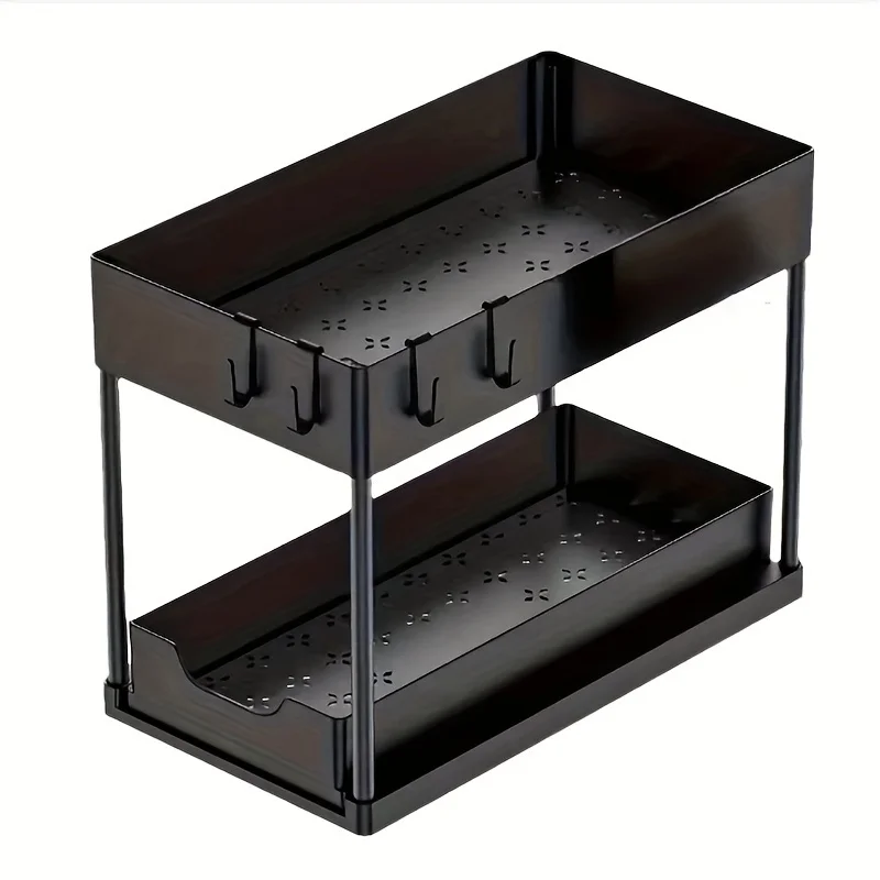 2-Tier Under Sink Organizer With Sliding Basket - Multi-Purpose Pvc Solution For Kitchen & Bathroom Cabinets
2-Tier Under Sink Organizer With Sliding Basket - Multi-Purpose Pvc Solution For Kitchen & Bathroom Cabinets