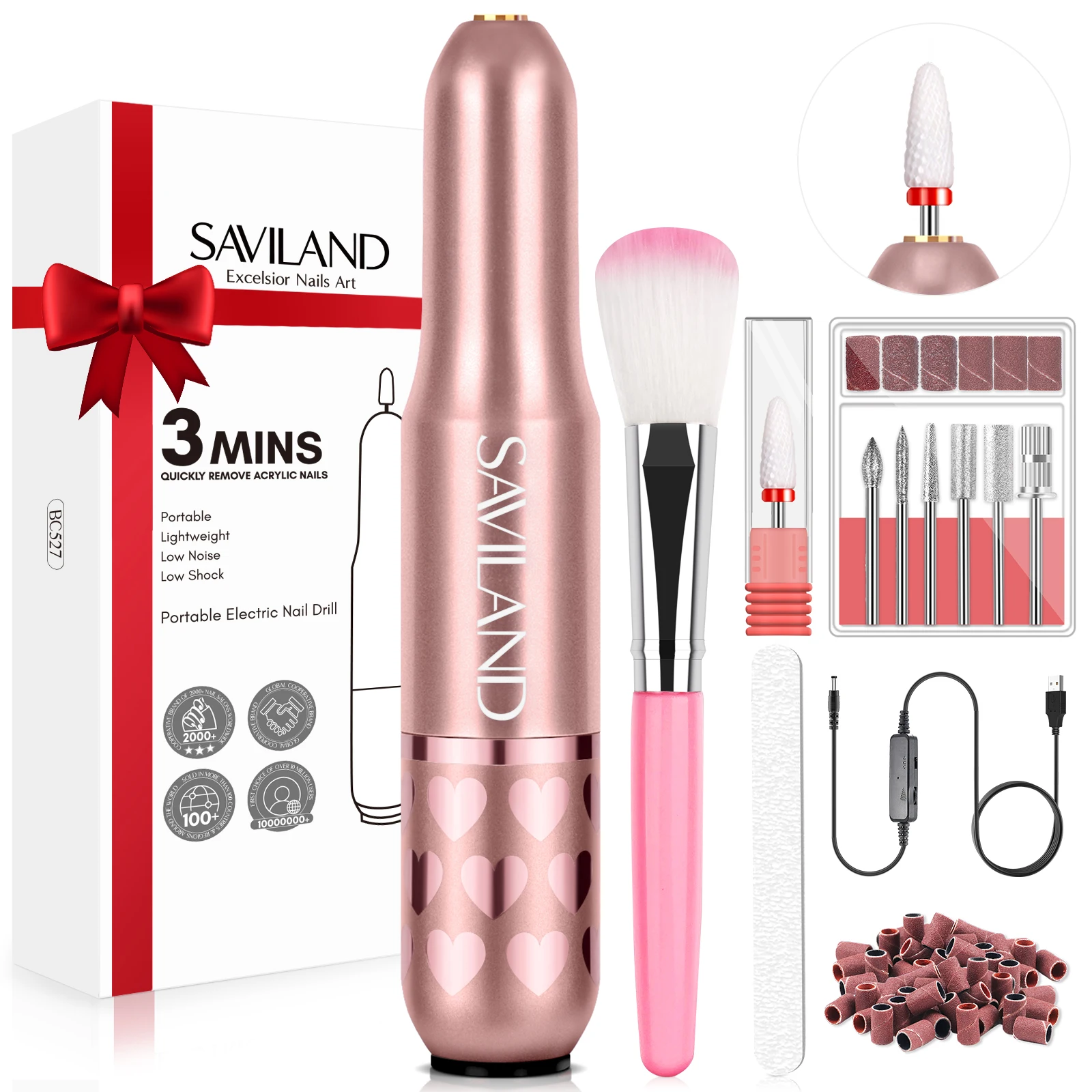 SAVILAND Acrylic Electric Nail Drill Machine Portable Efile Nail Drill Machine Complete Drill Bits for Remove Nails Manicure
SAVILAND Acrylic Electric Nail Drill Machine Portable Efile Nail Drill Machine Complete Drill Bits for Remove Nails Manicure