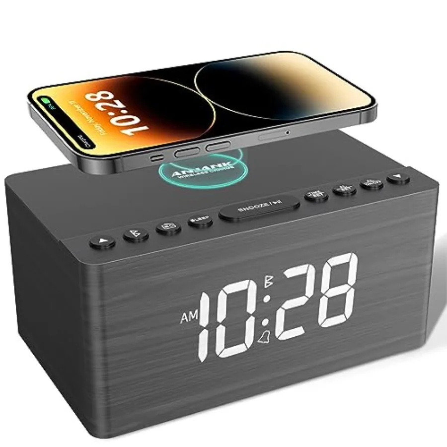 Деревянная Bluetooth-колонка с будильником, FM-радио, беспроводной зарядной станцией для iPhone/Samsung, USB-портом для зарядки и дисплеем с регулировкой яркости
Деревянная Bluetooth-колонка с будильником, FM-радио, беспроводной зарядной станцией для iPhone/Samsung, USB-портом для зарядки и дисплеем с регулировкой яркости