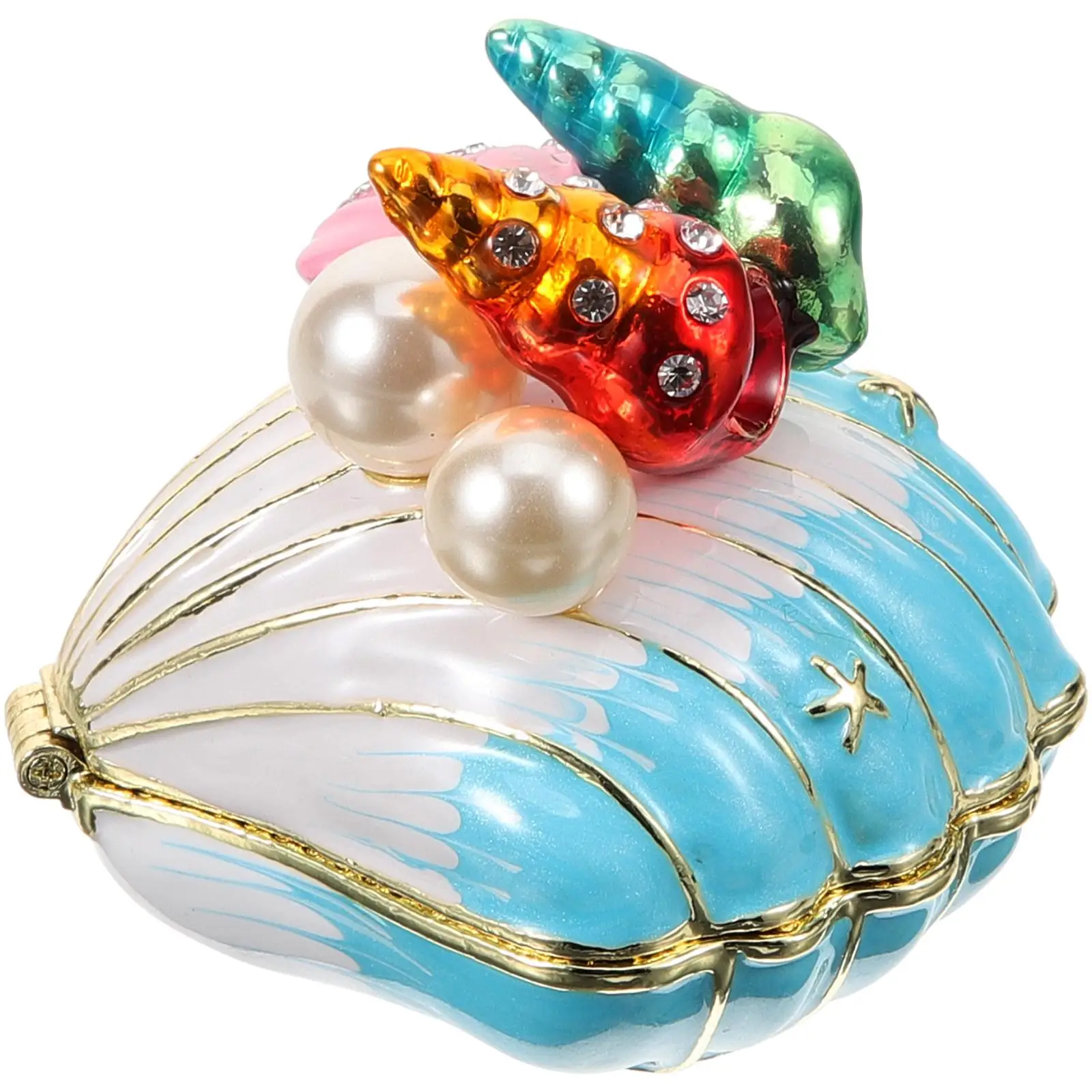Shell Storage Box Jewelry Trinket Case Bracelet Pink Tin Alloy Shaped Container
Shell Storage Box Jewelry Trinket Case Bracelet Pink Tin Alloy Shaped Container