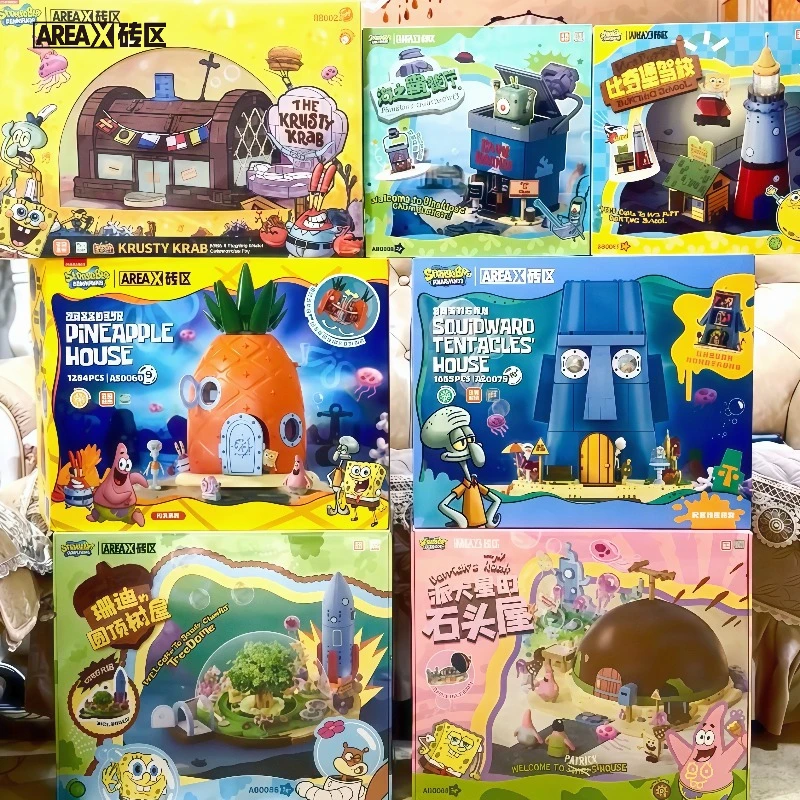AREAX SpongeBob SquarePants Series Crab Burger King Restaurant Pineapple House Building Blocks Toy Collection Model Gift
AREAX SpongeBob SquarePants Series Crab Burger King Restaurant Pineapple House Building Blocks Toy Collection Model Gift