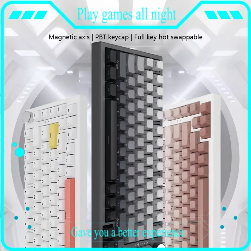 A75 Magnetic Axis Mechanical Keyboard Customized Gasket Structure Side Carving Gradient Pbt Keycap Fps Esports Games Rt Hot Plug
A75 Magnetic Axis Mechanical Keyboard Customized Gasket Structure Side Carving Gradient Pbt Keycap Fps Esports Games Rt Hot Plug