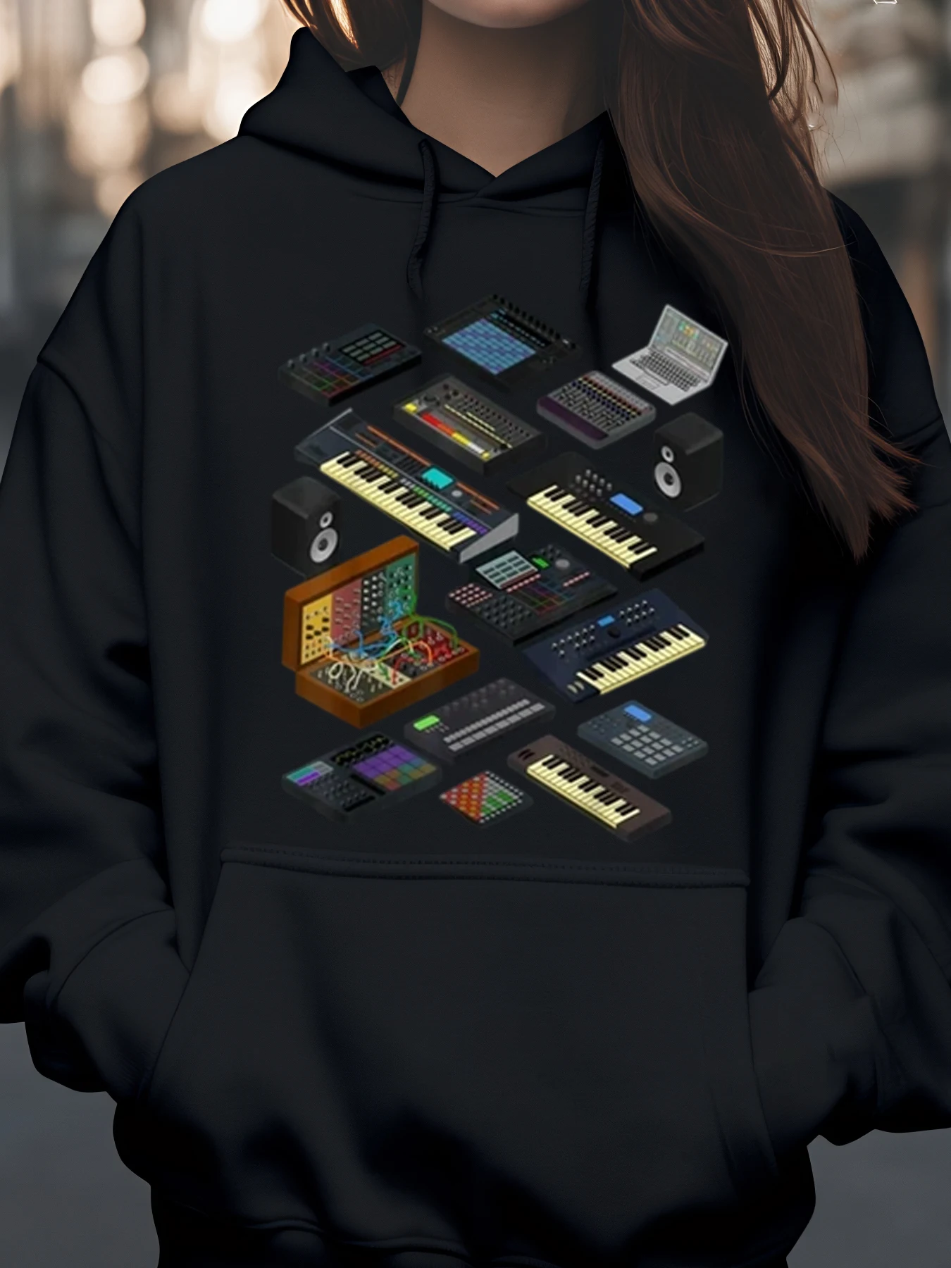 Толстовка с принтом музыкального оборудования для любителей музыки, повседневная одежда, уличная одежда унисекс
Толстовка с принтом музыкального оборудования для любителей музыки, повседневная одежда, уличная одежда унисекс