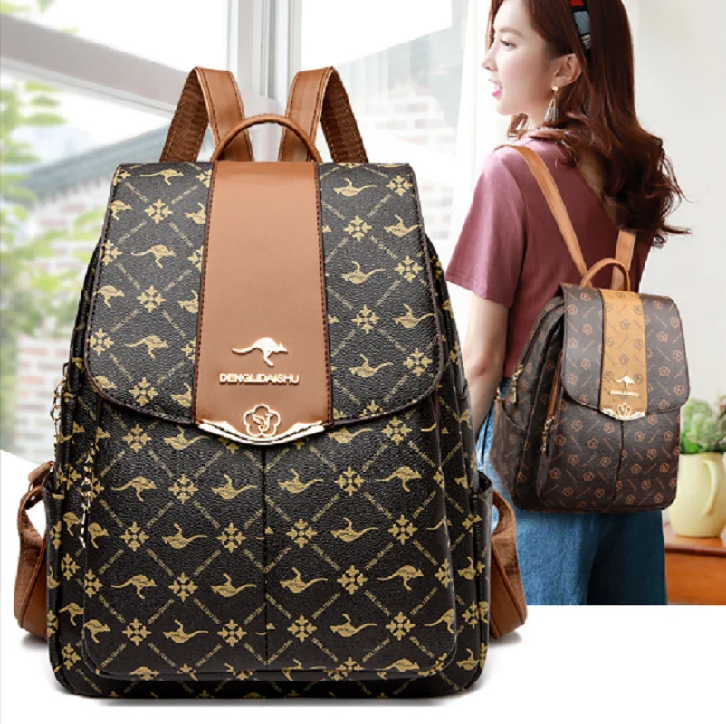 Новые модные роскошные кожаные рюкзаки высокого качества с принтом, женские дорожные сумки на плечо большой вместимости, школьная сумка для ноутбука
Новые модные роскошные кожаные рюкзаки высокого качества с принтом, женские дорожные сумки на плечо большой вместимости, школьная сумка для ноутбука