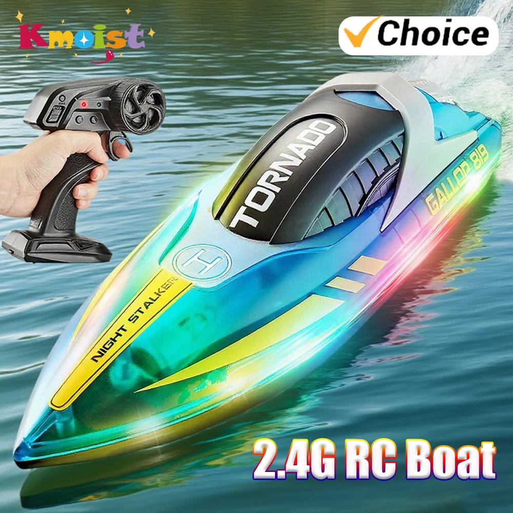 Remote Control Speedboat 2.4G Racing High Speed Boat High Horsepower Waterproof Model Children Toys for Boys Kids Birthday Gifts
Remote Control Speedboat 2.4G Racing High Speed Boat High Horsepower Waterproof Model Children Toys for Boys Kids Birthday Gifts