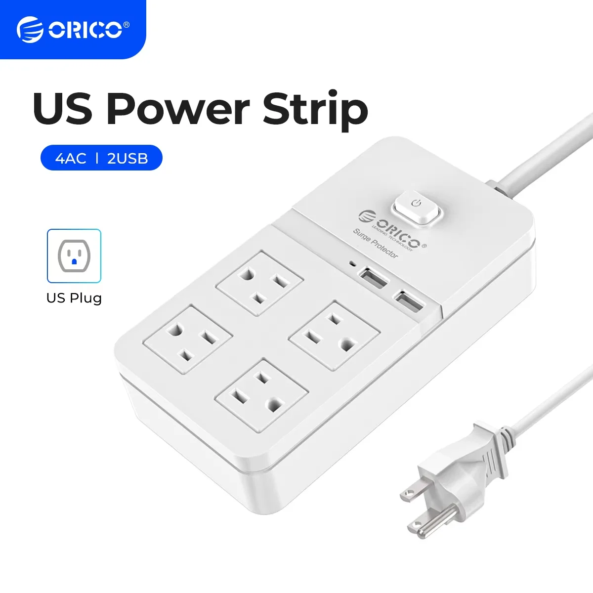 ORICO US Plug Power Strip with 4 AC Outlets 1.5M Extension Cable Electrical Socket For Home Office White Power Strips
ORICO US Plug Power Strip with 4 AC Outlets 1.5M Extension Cable Electrical Socket For Home Office White Power Strips