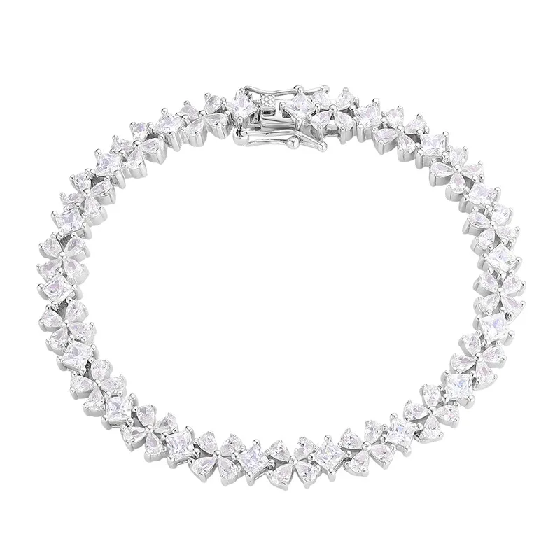 Viora Jewelry Luxury Solid Platinum PT950 Full Diamond Moissanite Diamond Lucky Grass Bracelet Ins Niche Design Flower Bracelet
Viora Jewelry Luxury Solid Platinum PT950 Full Diamond Moissanite Diamond Lucky Grass Bracelet Ins Niche Design Flower Bracelet