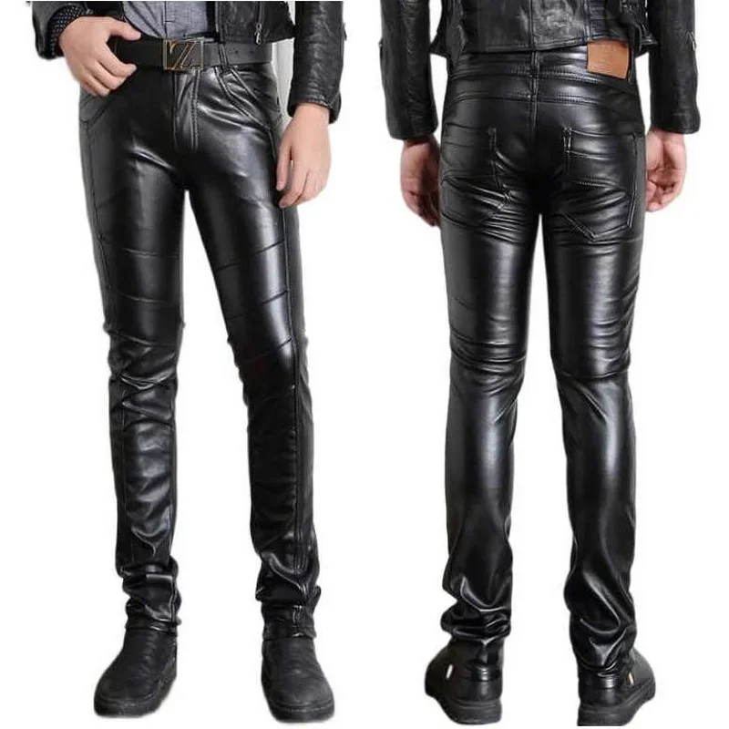 Autumn Winter Men's Leather Pants Fashion Slim Pencil Pants Men's PU Leather Trousers Men's Casual Pants
Autumn Winter Men's Leather Pants Fashion Slim Pencil Pants Men's PU Leather Trousers Men's Casual Pants