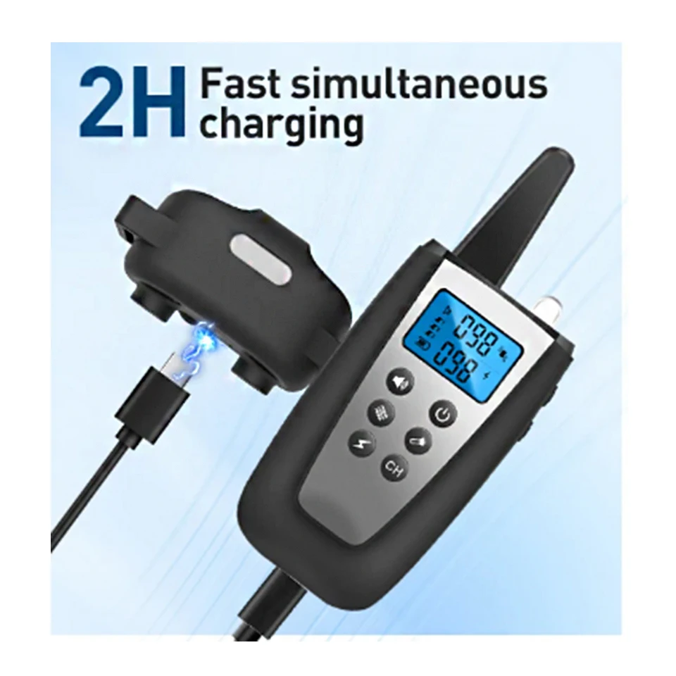 2025 New 1000-meter waterproof smart charging remote control pet electric shock collar anti-barking device dog trainer
2025 New 1000-meter waterproof smart charging remote control pet electric shock collar anti-barking device dog trainer