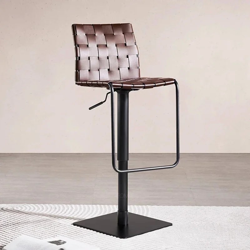 Lounge Leather Bar Chairs Nordic Minimalist Modern Backrest High Chairs Relaxing Reception Counter Taburetes De Bar Furniture
Lounge Leather Bar Chairs Nordic Minimalist Modern Backrest High Chairs Relaxing Reception Counter Taburetes De Bar Furniture