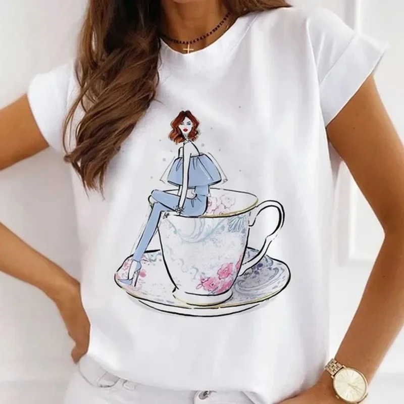 Women's Short-sleeved T-shirt Fashion Print Instagram Base Shirt Harajuku Women Clothes Tops Graphic T Shirts Aesthetic Clothes
Women's Short-sleeved T-shirt Fashion Print Instagram Base Shirt Harajuku Women Clothes Tops Graphic T Shirts Aesthetic Clothes