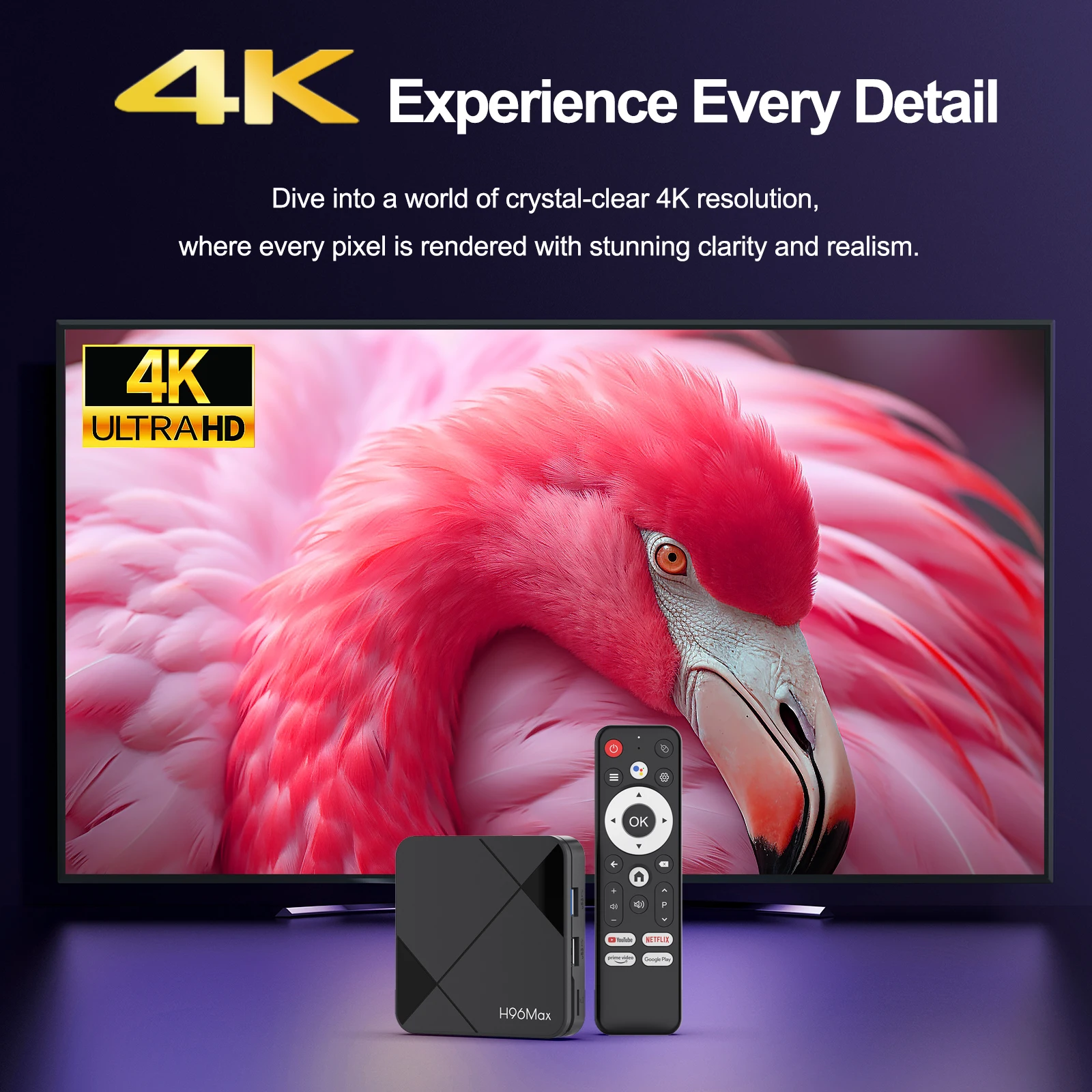 S34ffeabe3f474247be7d985a32a09985s H96Max RK3518 4K TV Box Android 14 Quad Core WiFi6 BT5.4 Google Voice Assistant with New Geometric Lens Design Set Top Box