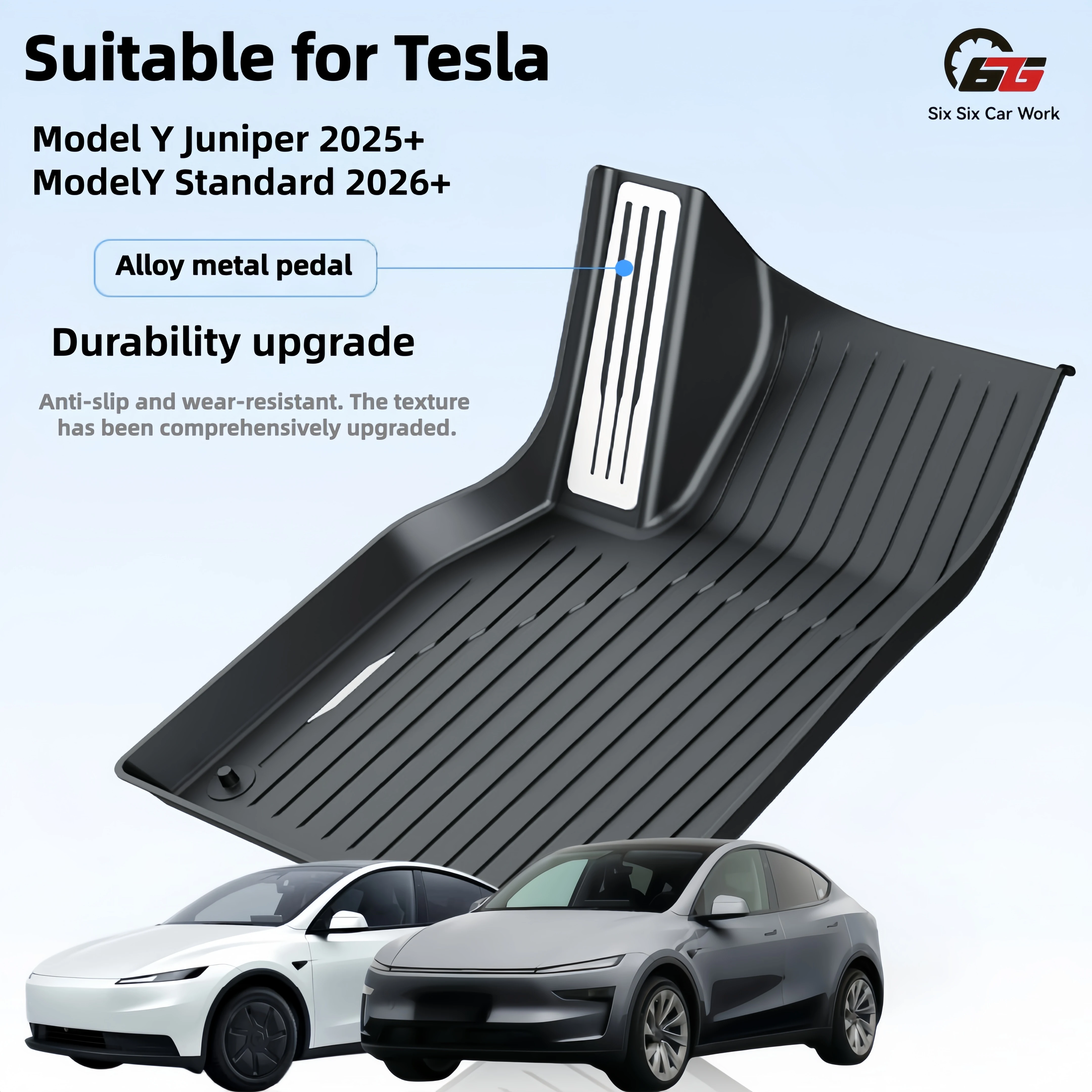 3/6-Piece Set TPE Dual-Layer Car Floor Mats for Tesla Model Y Juniper/Standard Full Vehicle Upgrade with Metal Pedal Driver
3/6-Piece Set TPE Dual-Layer Car Floor Mats for Tesla Model Y Juniper/Standard Full Vehicle Upgrade with Metal Pedal Driver