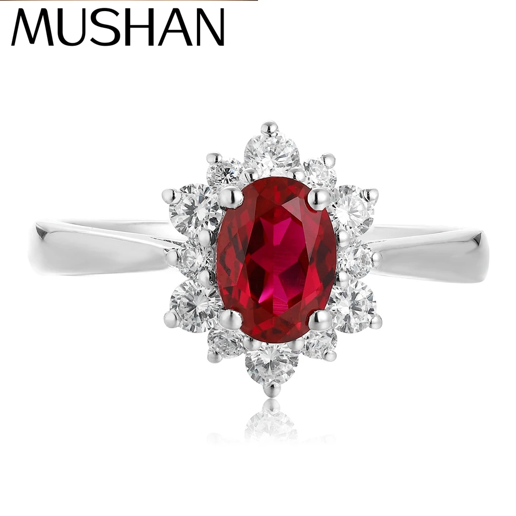 MUSHAN Custom Jewelry 925 Sterling Silver Ring Lab Red Emerald Oval Classic Ring for Women 18K Gold Plated Anniversary Rings
MUSHAN Custom Jewelry 925 Sterling Silver Ring Lab Red Emerald Oval Classic Ring for Women 18K Gold Plated Anniversary Rings