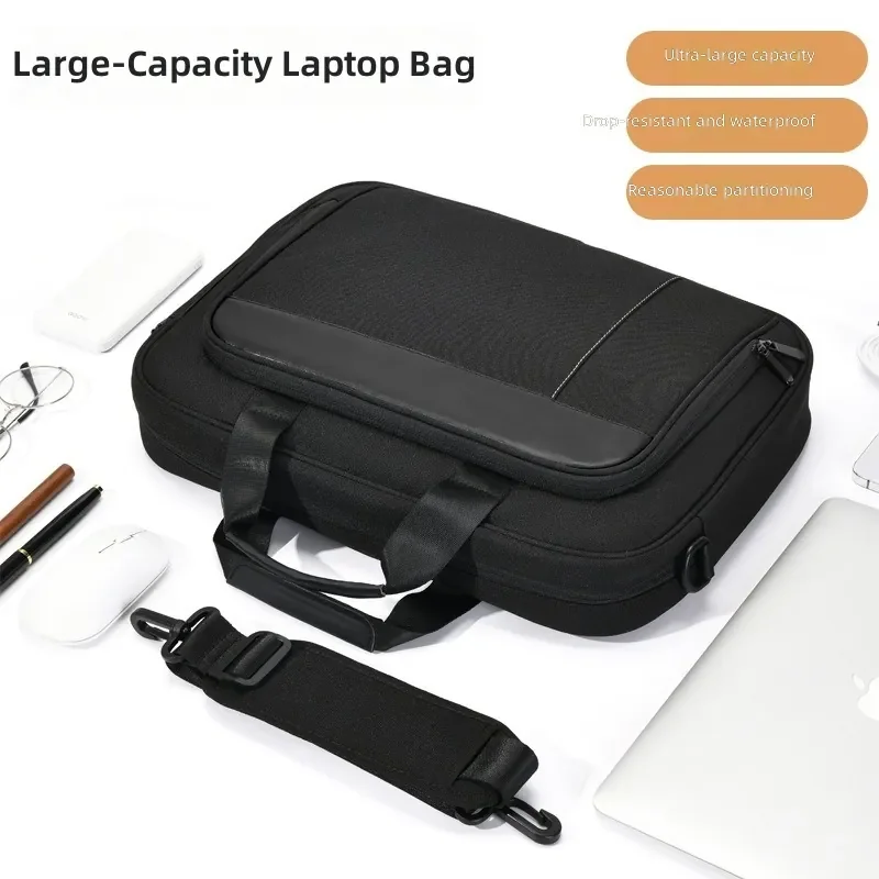 Laptop Bag with Handle & Shoulder Strap, Large Capacity, Premium Texture, Portable Storage Inner Sleeve
Laptop Bag with Handle & Shoulder Strap, Large Capacity, Premium Texture, Portable Storage Inner Sleeve