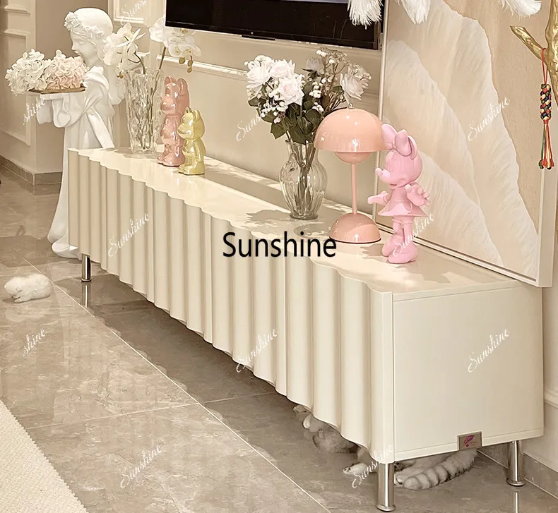 French cream wind small apartment simple TV cabinet
French cream wind small apartment simple TV cabinet