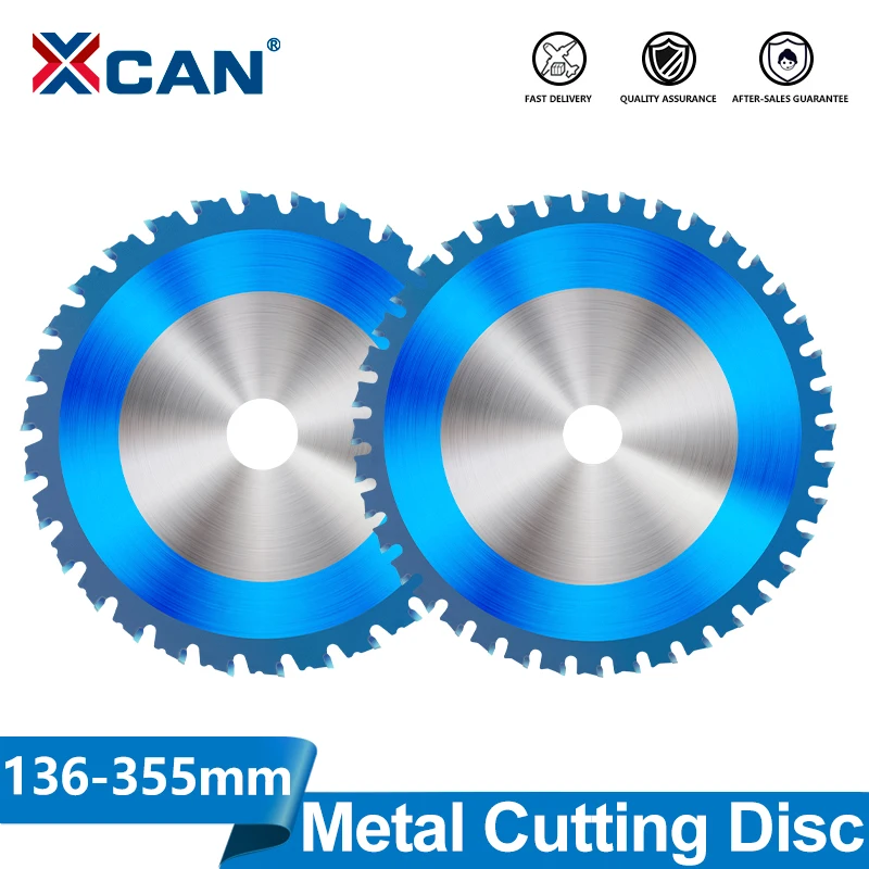 XCAN 1pc 136-355mm Metal Cutting Disc Carbide Circular Saw Blade 36T-90T Nano Blue Coated for Aluminum Iron Steel
XCAN 1pc 136-355mm Metal Cutting Disc Carbide Circular Saw Blade 36T-90T Nano Blue Coated for Aluminum Iron Steel