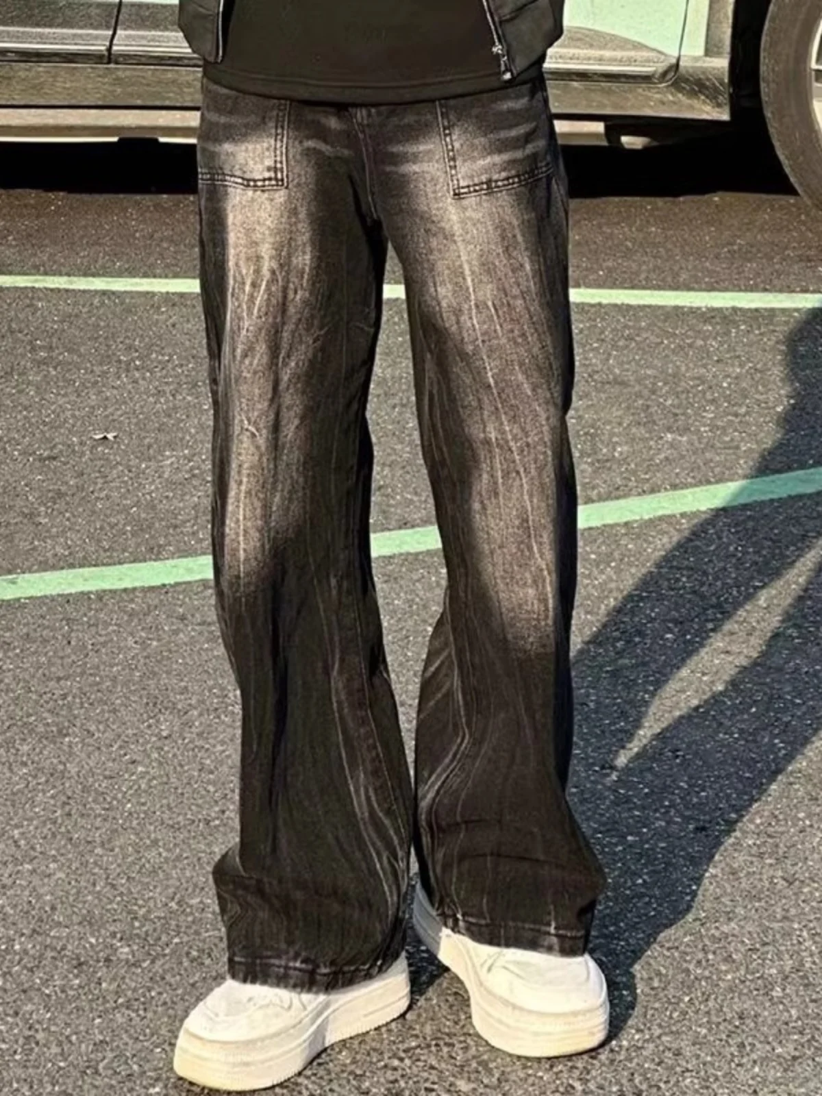 Американские винтажные джинсы из черного денима для мужчин, новые, прямого кроя, для весны и осени, повседневные, в стиле рабочей одежды
Американские винтажные джинсы из черного денима для мужчин, новые, прямого кроя, для весны и осени, повседневные, в стиле рабочей одежды