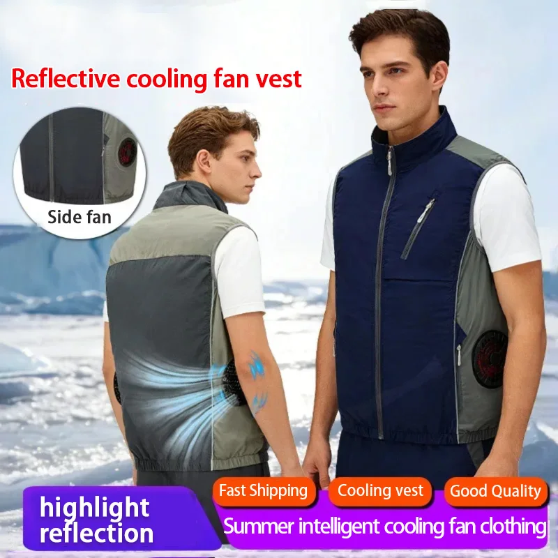 2026 Summer New USB Refrigeration Air Conditioning Clothing Men's Casual Fishing Vest with Reflective Strips Cooling Workwear
2026 Summer New USB Refrigeration Air Conditioning Clothing Men's Casual Fishing Vest with Reflective Strips Cooling Workwear