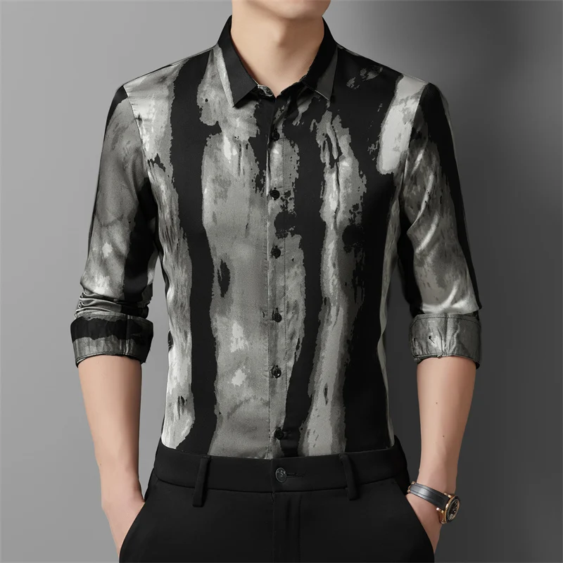 Streetwear Trends Print Shirts For Men Long Sleeve Regular Fit Spring Quality Coolness Soft Comfortable Casual Camisas De Hombre
Streetwear Trends Print Shirts For Men Long Sleeve Regular Fit Spring Quality Coolness Soft Comfortable Casual Camisas De Hombre
