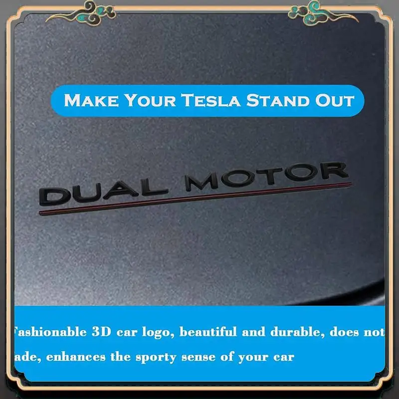 For Tesla Model 3 Y X S Dual Motor Emblem - 3D Dual Motor Badge Sticker Decor Performance Badge Replacement
For Tesla Model 3 Y X S Dual Motor Emblem - 3D Dual Motor Badge Sticker Decor Performance Badge Replacement
