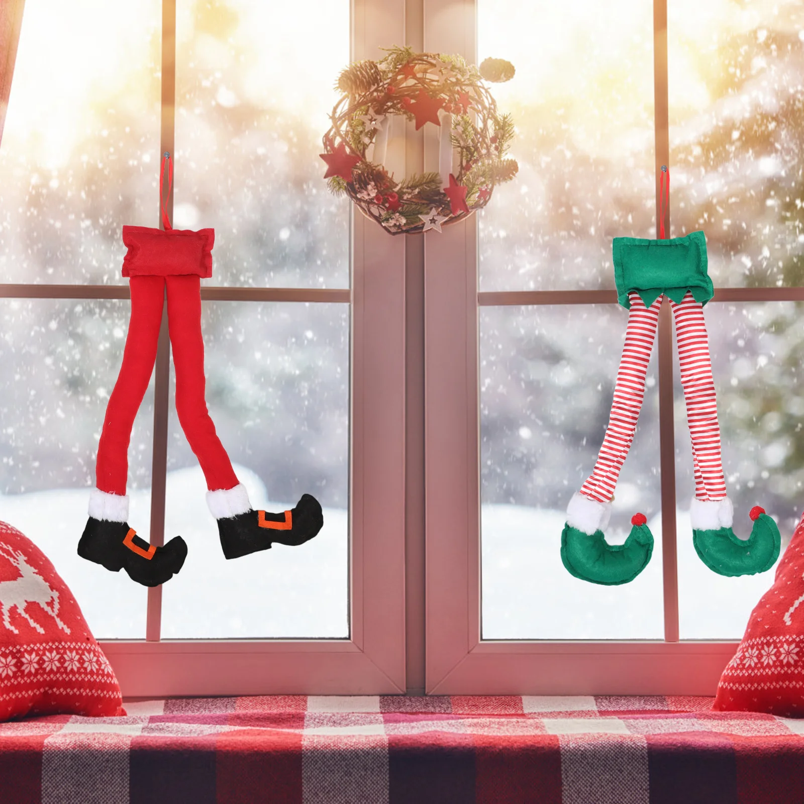 2Pcs Christmas Leg Decorations Creative Elf Legs Hanging for Car Tree Door Festive Holiday Decor Christmas Accessories
2Pcs Christmas Leg Decorations Creative Elf Legs Hanging for Car Tree Door Festive Holiday Decor Christmas Accessories