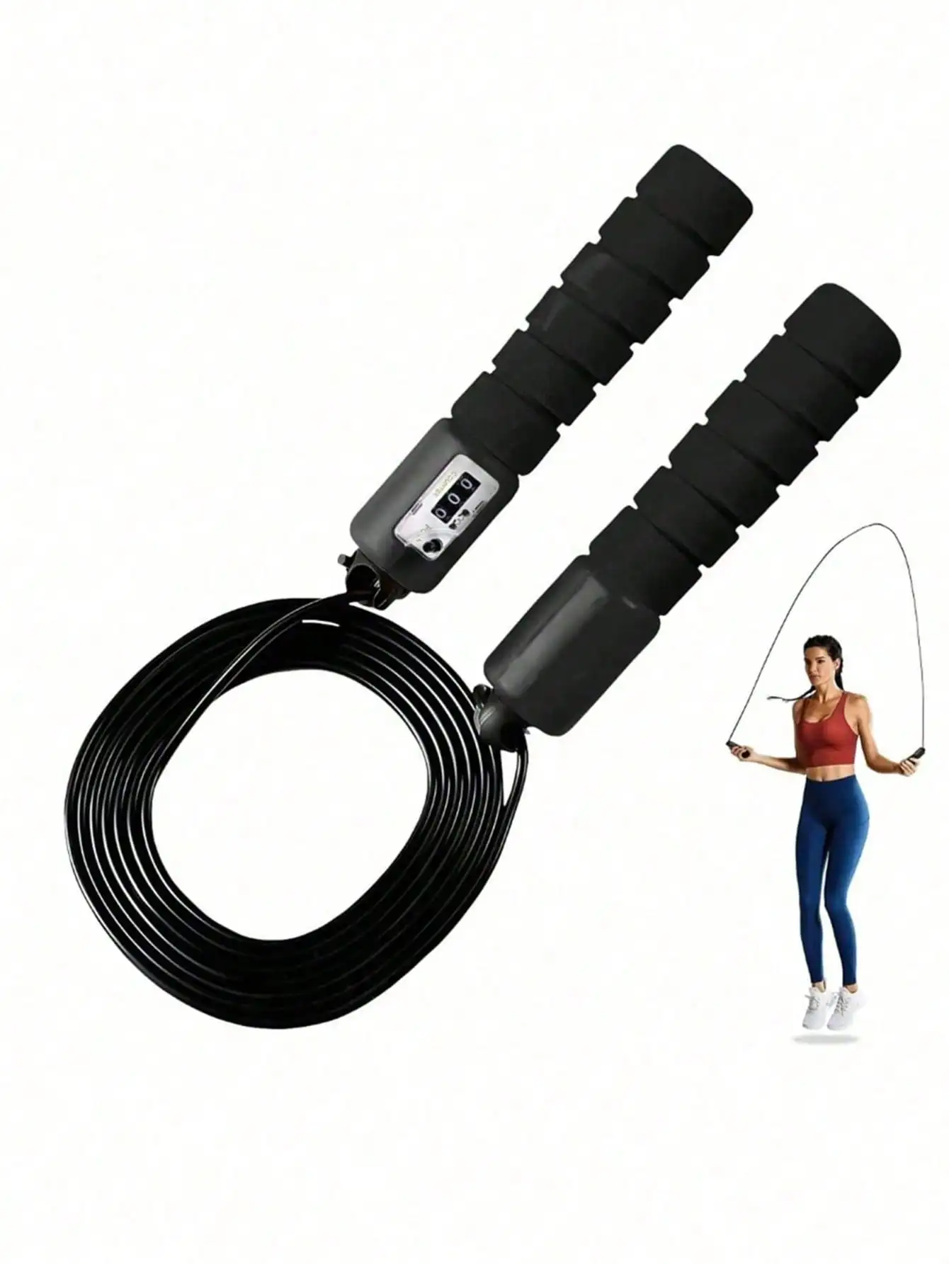 Adjustable Digital Counting Jump Rope Smart Skipping Rope For Aerobic Exercise Fat Burning Weight Loss Home Fitness Workout
Adjustable Digital Counting Jump Rope Smart Skipping Rope For Aerobic Exercise Fat Burning Weight Loss Home Fitness Workout
