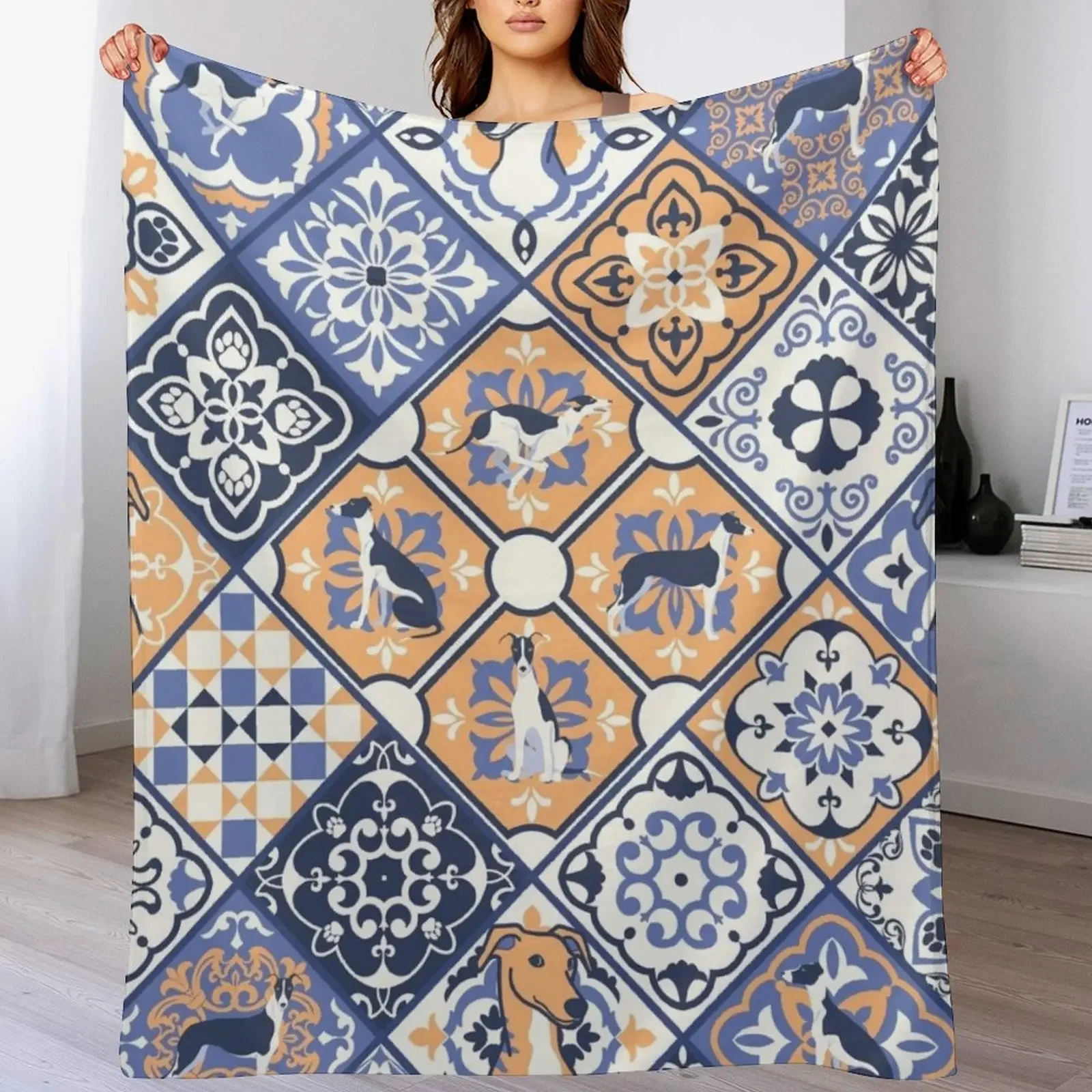 Greyhound Portuguese tile pattern Throw Blanket Soft Warm Blanket Gift for Grandparents
Greyhound Portuguese tile pattern Throw Blanket Soft Warm Blanket Gift for Grandparents