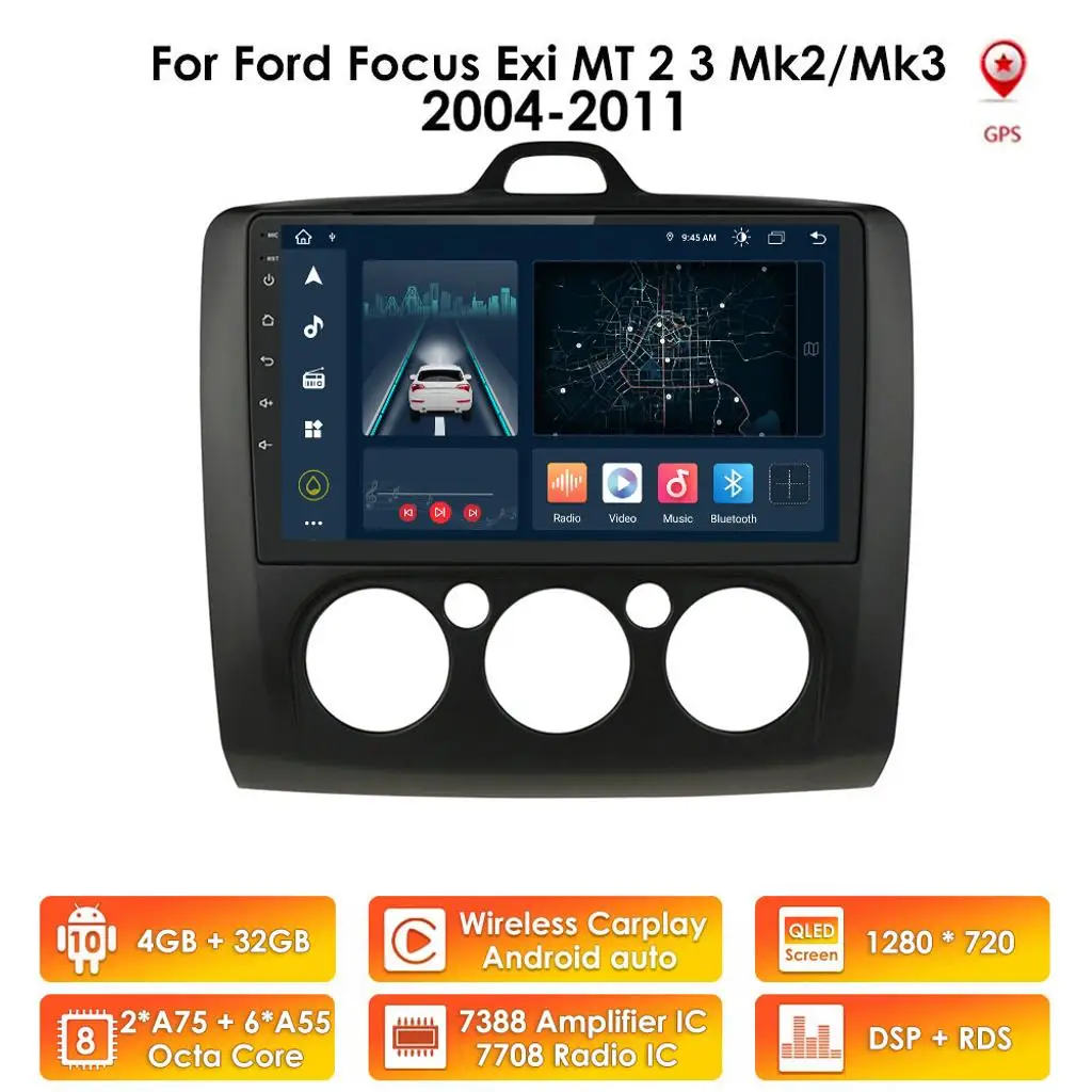Android 10 Car Radio Player for Ford Focus Exi AT Mk2 2004-2011 Multimedia Stereo Video Player Navigation GPS 2 Din Silver Frame
Android 10 Car Radio Player for Ford Focus Exi AT Mk2 2004-2011 Multimedia Stereo Video Player Navigation GPS 2 Din Silver Frame