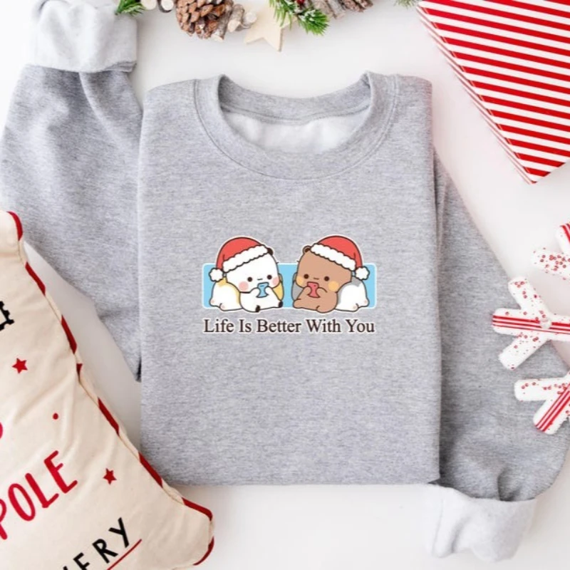 Bubu Dudu Christmas Sweatshirt | Matching Couple Holiday Outfit Crew Neck Long Sleeve Fashion Soft Comfortable Thermal Hoodie
Bubu Dudu Christmas Sweatshirt | Matching Couple Holiday Outfit Crew Neck Long Sleeve Fashion Soft Comfortable Thermal Hoodie