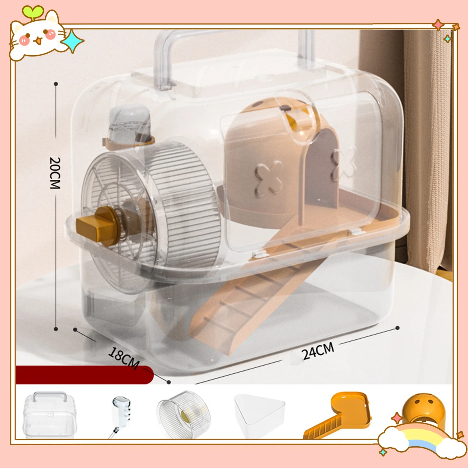 Guinea Pig Travel Hamster Carrier Cage for Gerbil Sugar Glider Dwarf Hamster Outdoor Pet Outgoing Cage Carrier Case
Guinea Pig Travel Hamster Carrier Cage for Gerbil Sugar Glider Dwarf Hamster Outdoor Pet Outgoing Cage Carrier Case